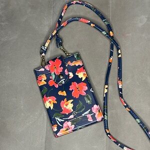 Nanette Lepore Navy Floral Crossbody Phone & Card Holder